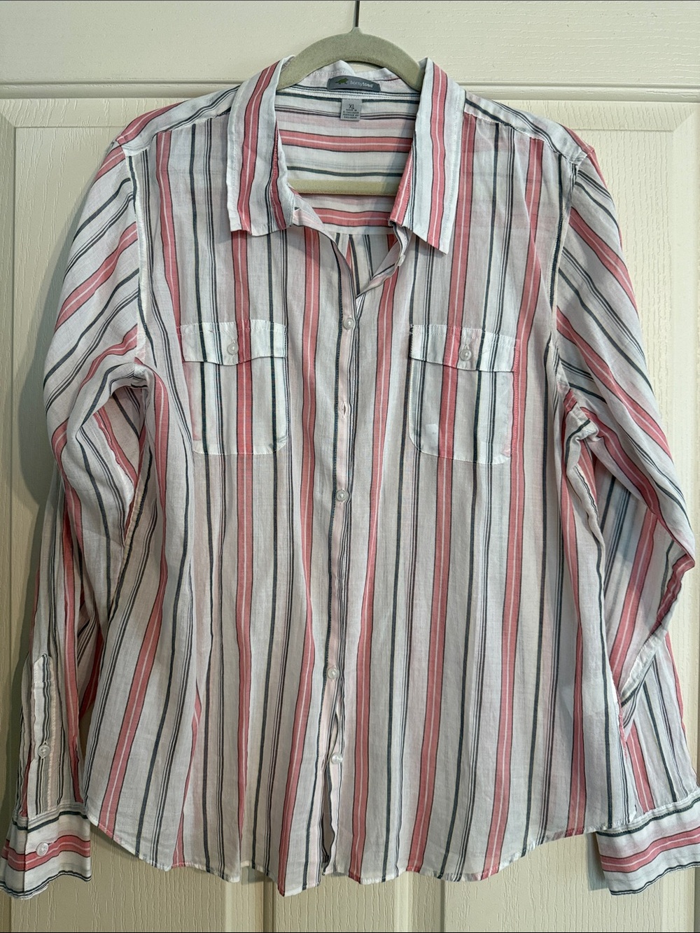 Horny Toad 100% Organic Cotton Striped Blouse XL